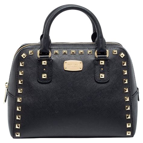 michael michael kors sandrine small saffiano leather satchel|Michael Kors saffiano bag black.